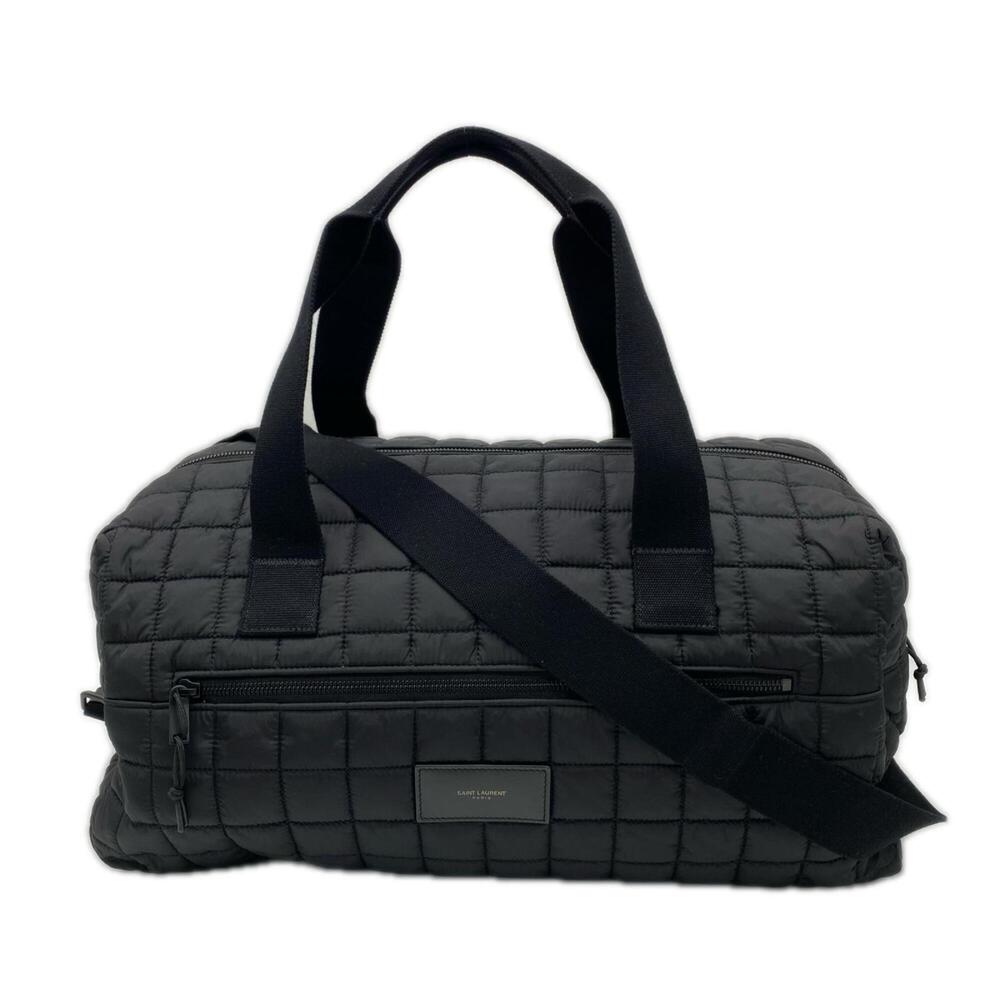 YVES SAINT LAURENT Nylon Nux Duffel Bag 594400 Handbag Boston Black Men's